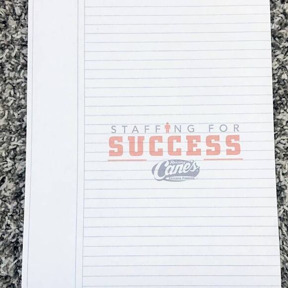 Raising Cane's Bundle of 3 "Staffing for Success" Legal Size Notepad - Picture 3 of 7